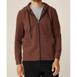 Beyond Yoga Men's Red Heather Freefit Zip Hoodie Size Medium